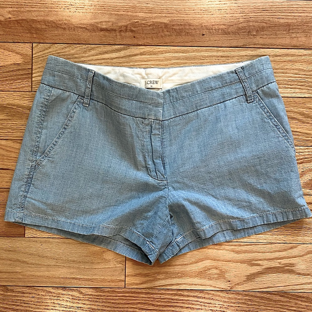 J Crew Cotton Chambray Shorts 3” Inseam - Sz  4